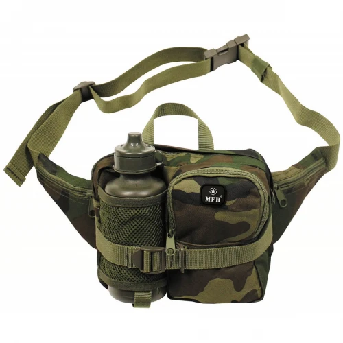Сумка з флягою MFH Waist Bag with Drinking Bottle Woodland