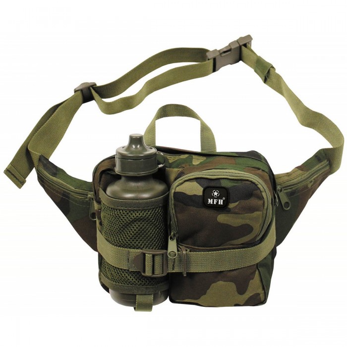 Сумка з флягою MFH Waist Bag with Drinking Bottle Woodland Сумка з флягою MFH Waist Bag with Drinking Bottle Woodland