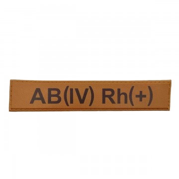 Военный шеврон группа крови AB(IV) Rh(+), Coyote