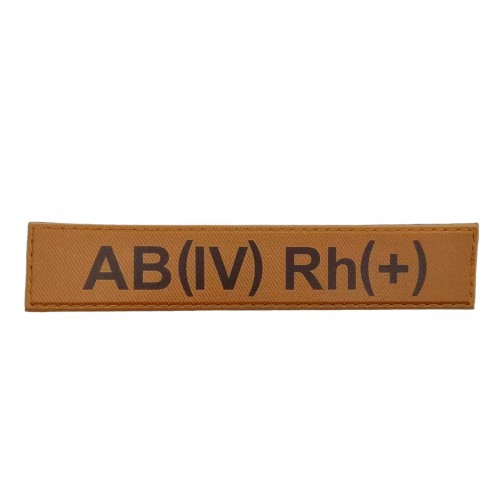 Військовий шеврон група крові AB(IV) Rh(+), Coyote