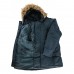 Куртка парка Аляска с мехом US N3B TEESAR® PARKA Синяя, Navy Blue, S