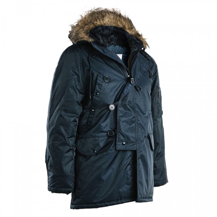 Куртка парка Аляска с мехом US N3B TEESAR® PARKA Синяя, Navy Blue, S Куртка парка Аляска с мехом US N3B TEESAR® PARKA Синяя, Navy Blue, S
