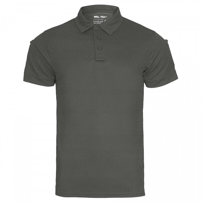 Футболка поло термоактивна MIL-TEC Tactical Polo Quickdry Темно-сіра, 3XL Футболка поло термоактивна MIL-TEC Tactical Polo Quickdry Темно-сіра, 3XL