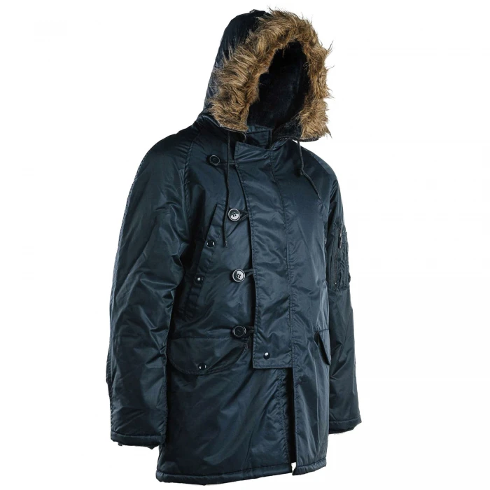 Куртка парка Аляска с мехом US N3B TEESAR® PARKA Синяя, Navy Blue, S Куртка парка Аляска с мехом US N3B TEESAR® PARKA Синяя, Navy Blue, S