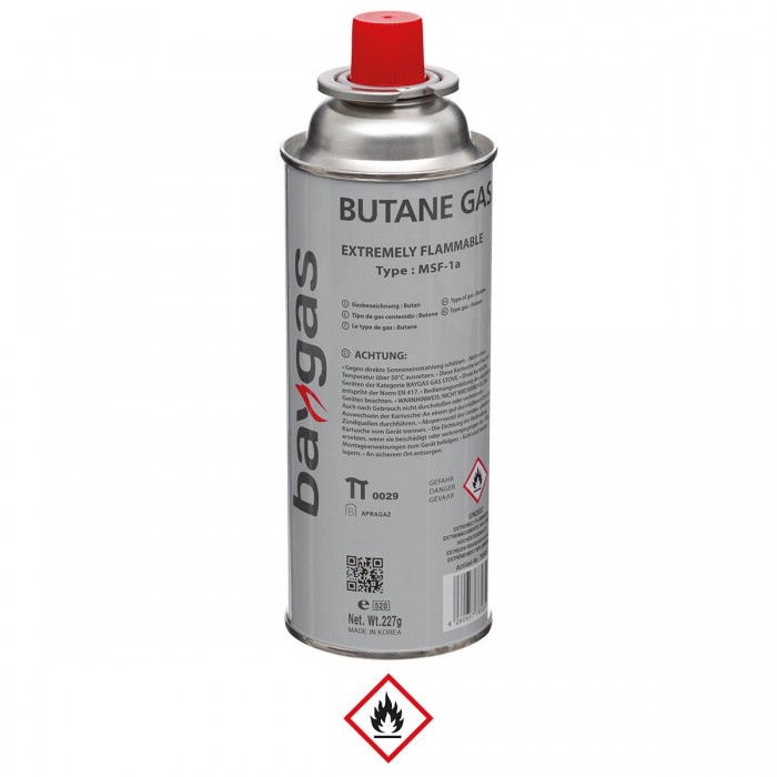 Балон-картридж газовий Valve Gas Cartridge, Butane, 220 g, (400 ml) Жовтий Балон-картридж газовий Valve Gas Cartridge, Butane, 220 g, (400 ml) Жовтий
