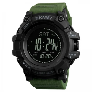 Часы тактические многофункциональные Skmei 1358 Black/Olive