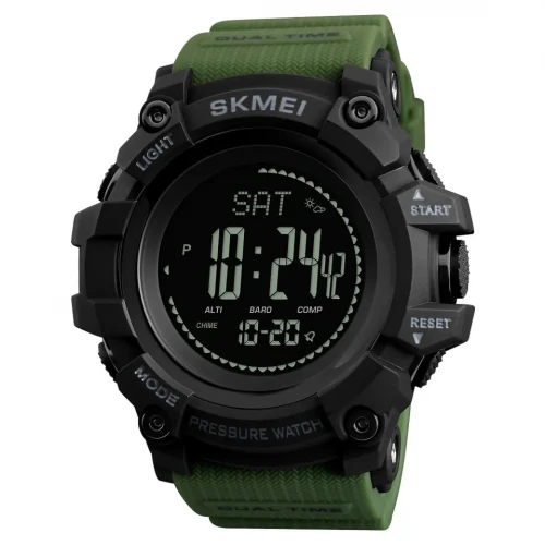 Часы тактические многофункциональные Skmei 1358 Black/Olive