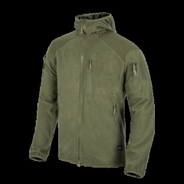 Кофта флісова Helikon-Tex Alpha Hoodie Jacket Grid Fleece Olive