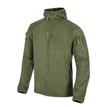 Кофта флисовая Helikon-Tex Alpha Hoodie Jacket Grid Fleece Olive