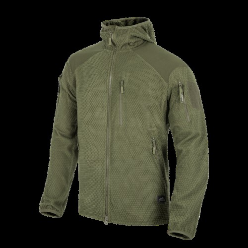 Кофта флисовая Helikon-Tex Alpha Hoodie Jacket Grid Fleece Olive