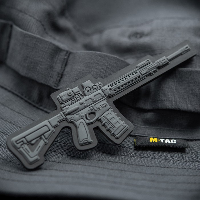 M-Tac нашивка AR-15 3D PVC Dark Grey M-Tac нашивка AR-15 3D PVC Dark Grey