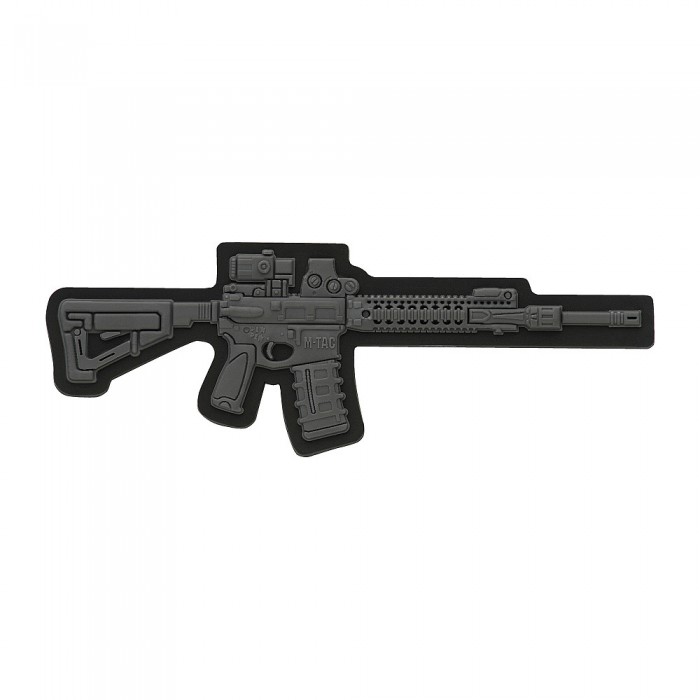 M-Tac нашивка AR-15 3D PVC Dark Grey M-Tac нашивка AR-15 3D PVC Dark Grey