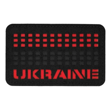 M-Tac нашивка Ukraine Laser Cut Black/Red/Black