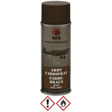 Маскувальна фарба спрей у балоні Army Spray Paint, mat, 400 ml BROWN Коричневий, Коричневий