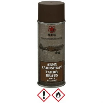 Маскувальна фарба спрей у балоні Army Spray Paint, mat, 400 ml BROWN Коричневий, Коричневий