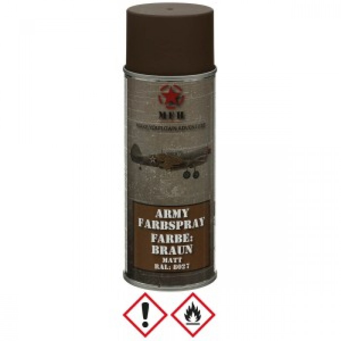 Маскувальна фарба спрей у балоні Army Spray Paint, mat, 400 ml BROWN Коричневий, Коричневий Маскувальна фарба спрей у балоні Army Spray Paint, mat, 400 ml BROWN Коричневий, Коричневий