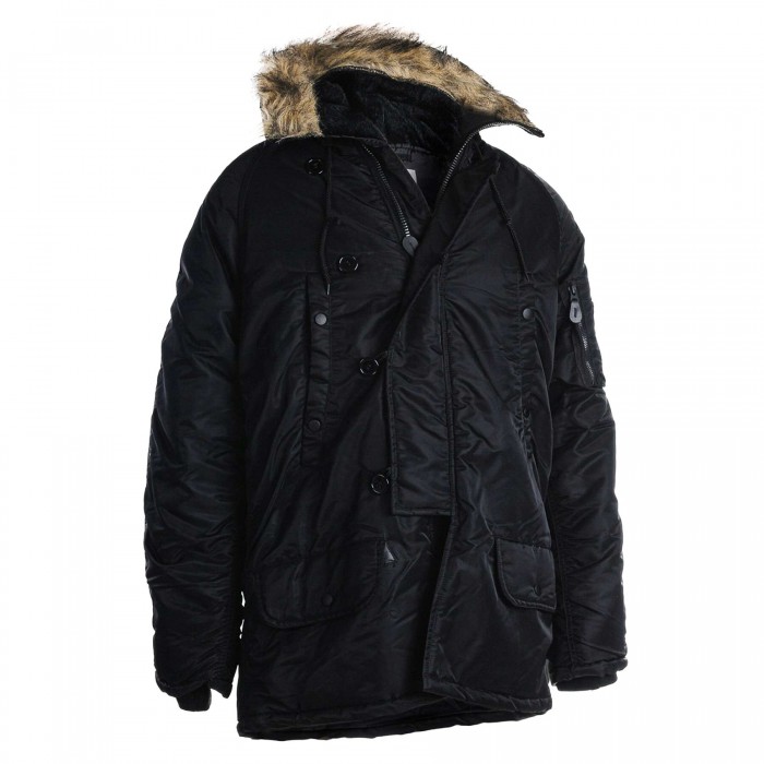 Куртка парка Аляска з хутром US N3B TEESAR® PARKA Чорна Куртка парка Аляска з хутром US N3B TEESAR® PARKA Чорна