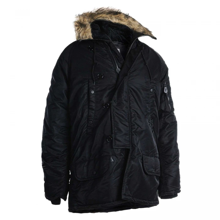 Куртка парка Аляска с мехом US N3B TEESAR® PARKA Черная Куртка парка Аляска с мехом US N3B TEESAR® PARKA Черная