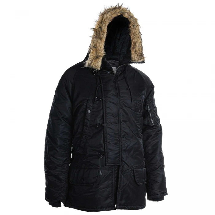 Куртка парка Аляска с мехом US N3B TEESAR® PARKA Черная Куртка парка Аляска с мехом US N3B TEESAR® PARKA Черная