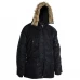 Куртка парка Аляска с мехом US N3B TEESAR® PARKA Черная