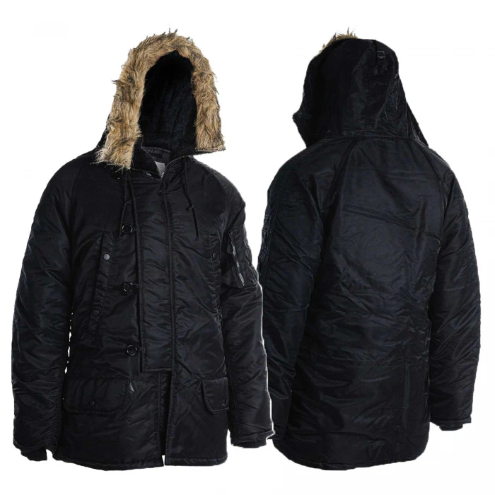Куртка парка Аляска с мехом US N3B TEESAR® PARKA Черная Куртка парка Аляска с мехом US N3B TEESAR® PARKA Черная