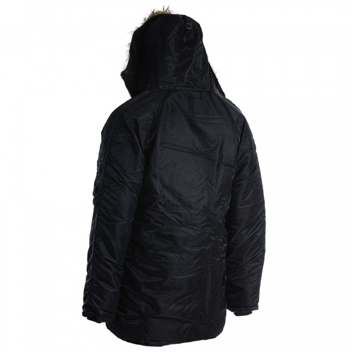 Куртка парка Аляска з хутром US N3B TEESAR® PARKA Чорна Куртка парка Аляска з хутром US N3B TEESAR® PARKA Чорна