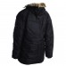 Куртка парка Аляска з хутром US N3B TEESAR® PARKA Чорна
