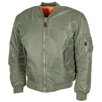 Куртка бомбер летная MFH US-Style MA1 Оливковая, Olive