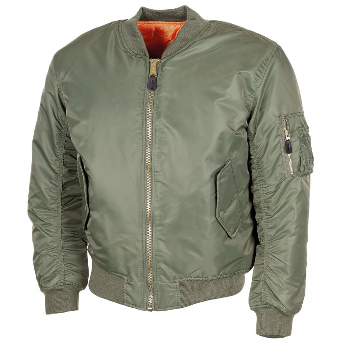 Куртка бомбер льотна MFH US-Style MA1 Оливкова, Olive Куртка бомбер льотна MFH US-Style MA1 Оливкова, Olive