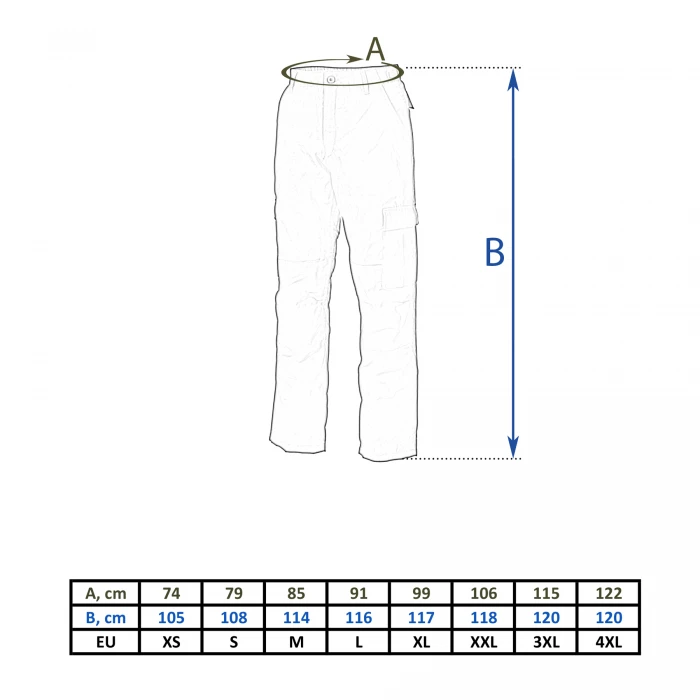 Штани польові зимові MFH US Combat Pants Чорні, 4XL Штани польові зимові MFH US Combat Pants Чорні, 4XL