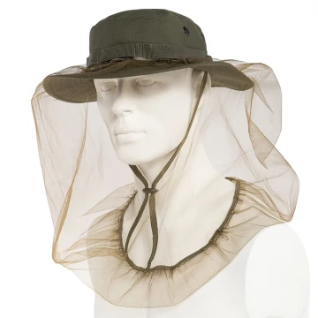 Антимоскітна сітка на головний убір US MUSQUITO HEAD NET WITH RUBBER BAND Оливкова