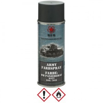 Маскувальна фарба спрей у балоні Army Spray Paint, mat, 400 ml WH TANK GREY Темносірий, Темно-сірий