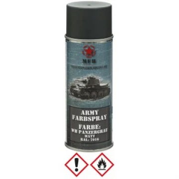 Маскувальна фарба спрей у балоні Army Spray Paint, mat, 400 ml WH TANK GREY Темносірий, Темно-сірий