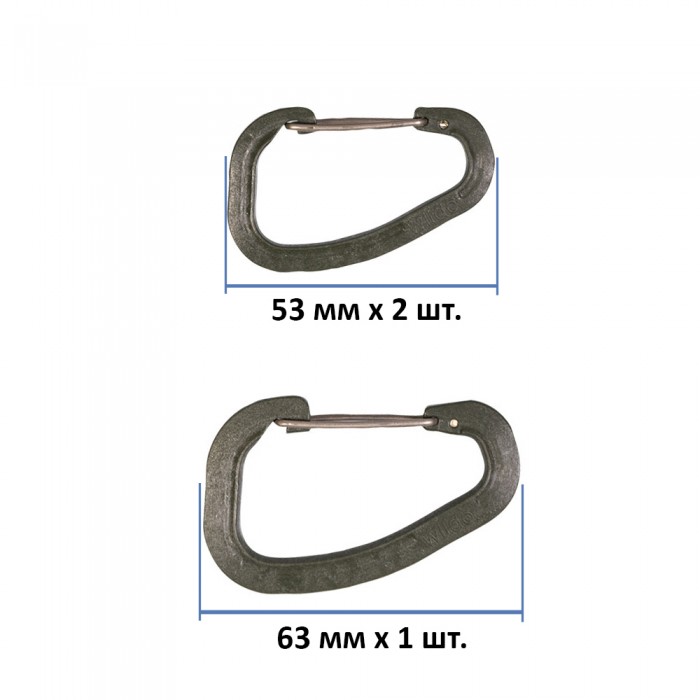 Набір карабінів Wildo Accessory Carabiner Set Olive Набір карабінів Wildo Accessory Carabiner Set Olive