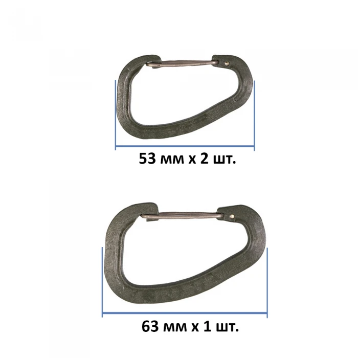 Набор карабинов Wildo Accessory Carabiner Set Olive Набор карабинов Wildo Accessory Carabiner Set Olive