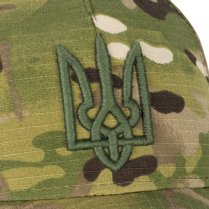 Бейсболка тактическая с Тризубом Ripstop Multicam Бейсболка тактическая с Тризубом Ripstop Multicam
