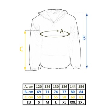 Анорак зимний MIL-TEC Combat Anorak Black, 3XL