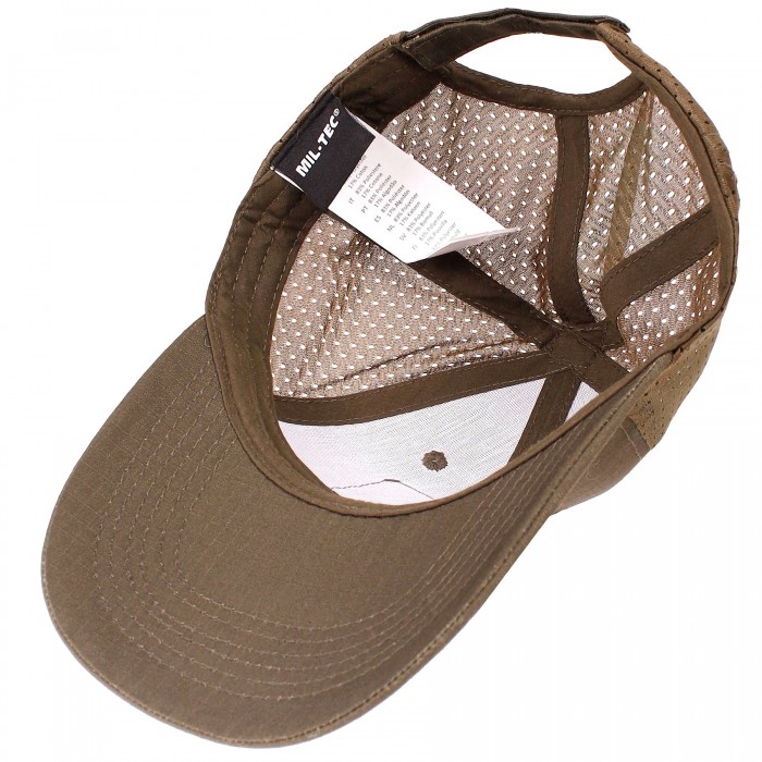 Бейсболка MIL-TEC Net Baseball Cap Coyote с сеткой Бейсболка MIL-TEC Net Baseball Cap Coyote с сеткой
