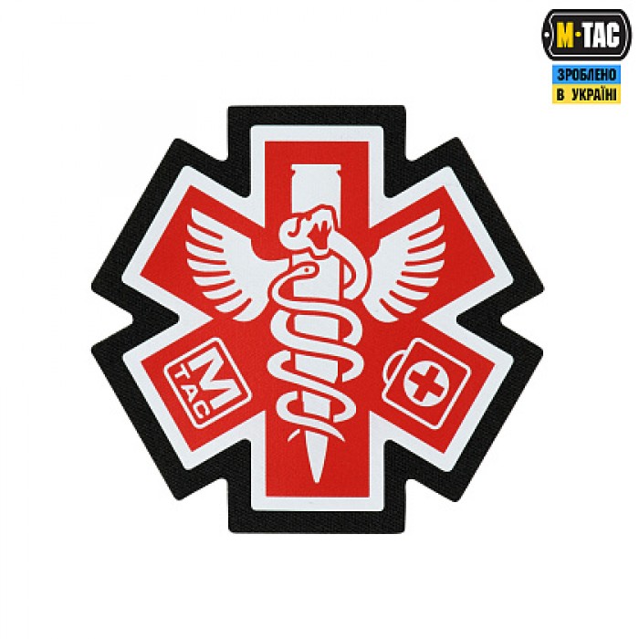 M-TAC НАШИВКА PARAMEDIC BLACK, Червоний M-TAC НАШИВКА PARAMEDIC BLACK, Червоний