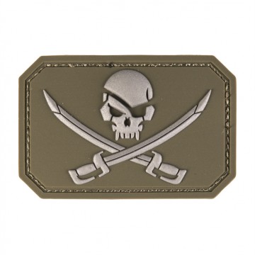 Шеврон MIL-TEC «Skull with Swords» PVC Olive