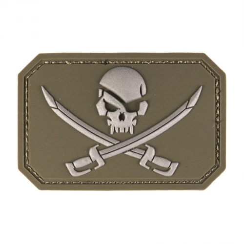 Шеврон MIL-TEC «Skull with Swords» PVC Olive