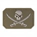 Шеврон MIL-TEC «Skull with Swords» PVC Olive