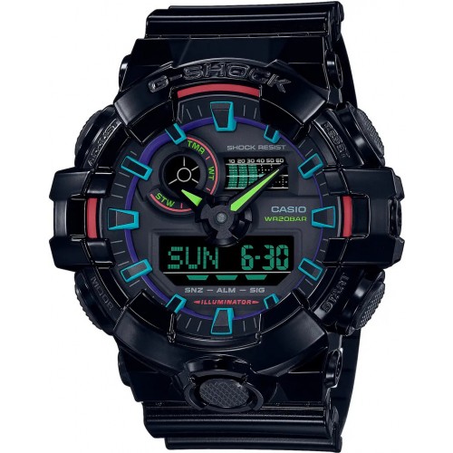 Часы Casio G-Shock Classic GA-700RGB-1AER., Black
