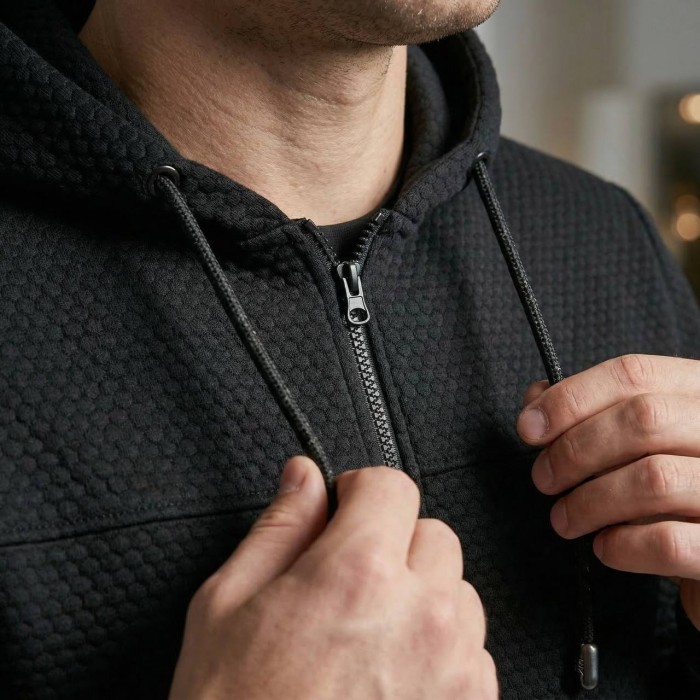 Флісова кофта Vik-Tailor Alfa Jacquard, Чорний Флісова кофта Vik-Tailor Alfa Jacquard, Чорний