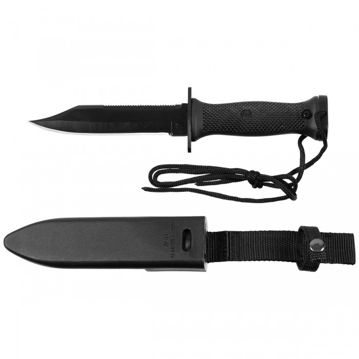 Нож Combat Knife MK3, black, plastic handle, sheath с пластиковым чехлом Нож Combat Knife MK3, black, plastic handle, sheath с пластиковым чехлом