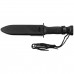 Нож Combat Knife MK3, black, plastic handle, sheath с пластиковым чехлом
