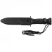Ніж Combat Knife MK3, black, plastic handle, sheath з пластиковим чохлом
