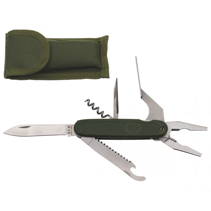 Ніж багатофункціональний MFH Bundeswehr Style Olive з плоскогубцями Ніж багатофункціональний MFH Bundeswehr Style Olive з плоскогубцями