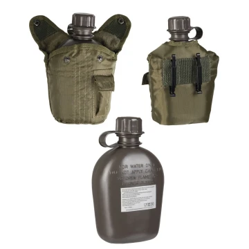 Фляга пластиковая в чехле Mil-Tec 1L Олива