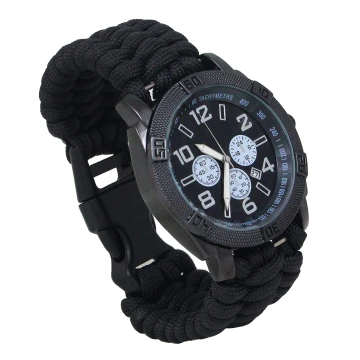 Часы с паракордом MIL-TEC Paracord Черные L